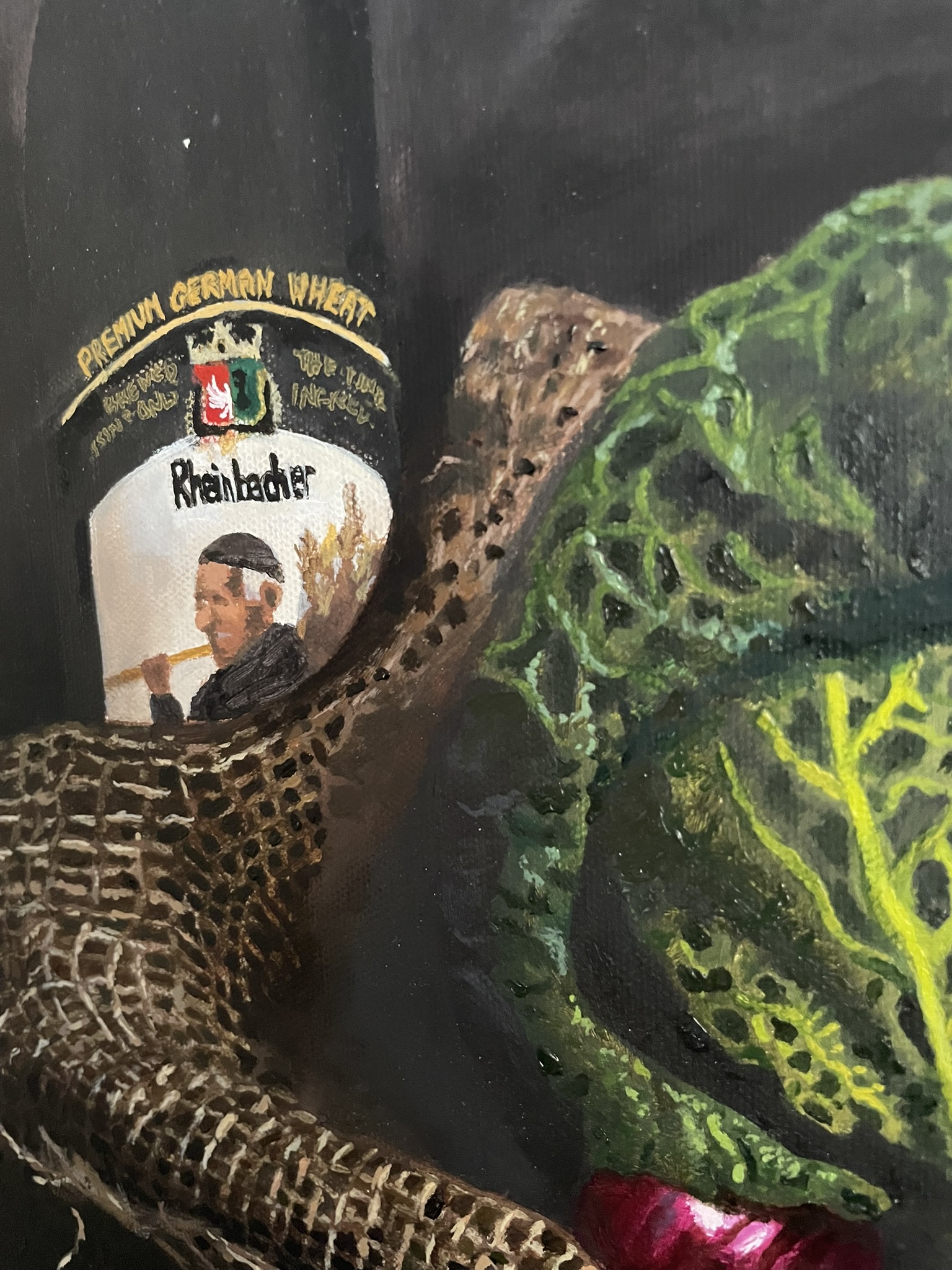 Vegetable Basket with Beer Cabbage CloseUp